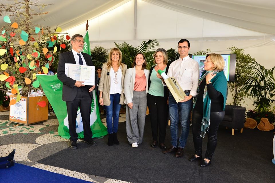 Entrega da Bandeira Verde ao Politécnico da Universidade da Madeira em 2019.